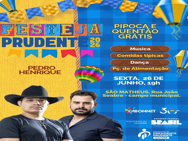 Festeja Prudente 2026: Programação Completa e Atrações Imperdíveis