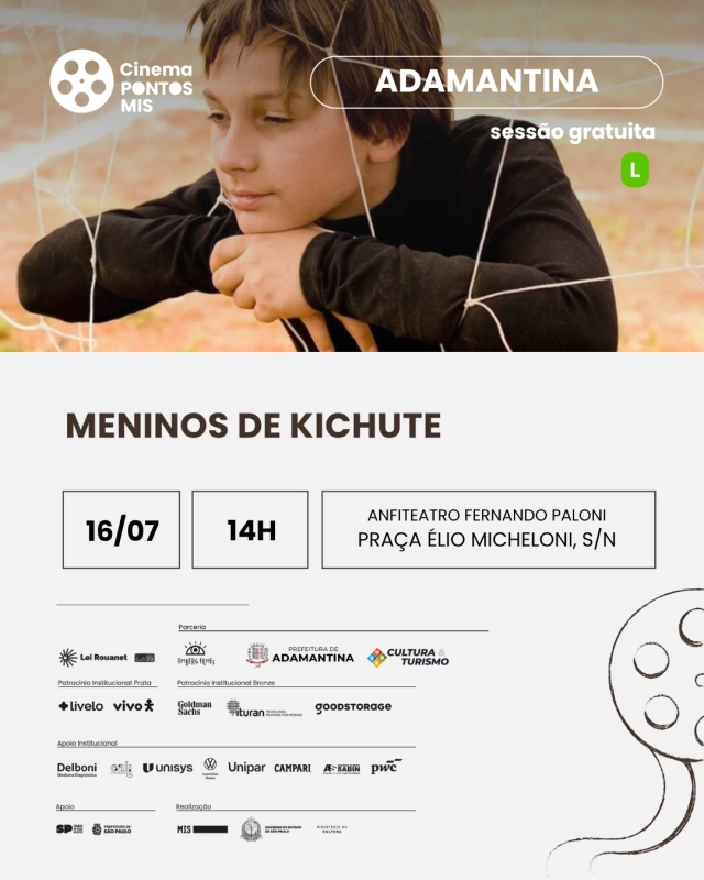 Sessão gratuita de cinema em Adamantina com ‘Meninos de Kichute’