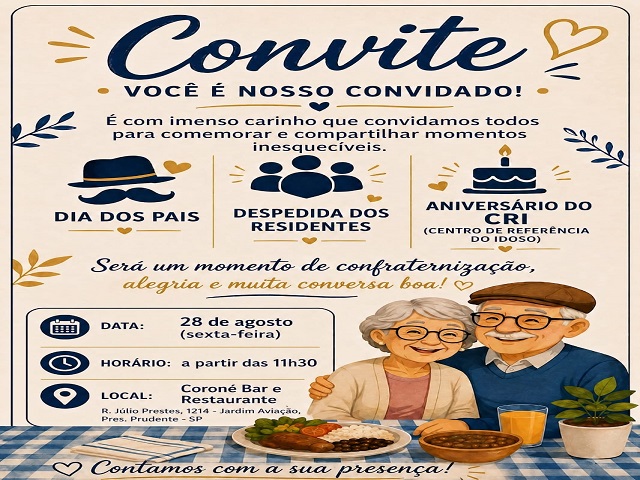 Centro de Referência do Idoso celebra 16 anos com festa especial em Presidente Prudente