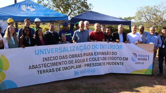 Sabesp e Prefeitura de Prudente trazem saneamento para Terras de Imoplan
