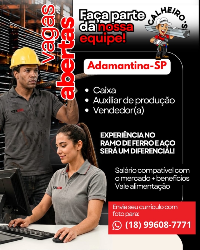 CaLHEIRO’s abre novas oportunidades de emprego em Adamantina