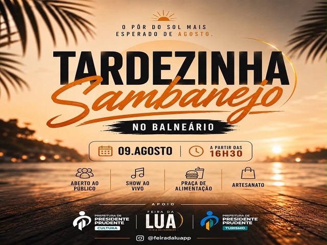 Tardezinha Sambanejo: Evento Gratuito em Presidente Prudente no Dia dos Pais