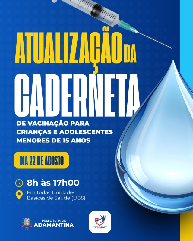 Adamantina promove Dia D para atualizar vacinas de crianças e adolescentes