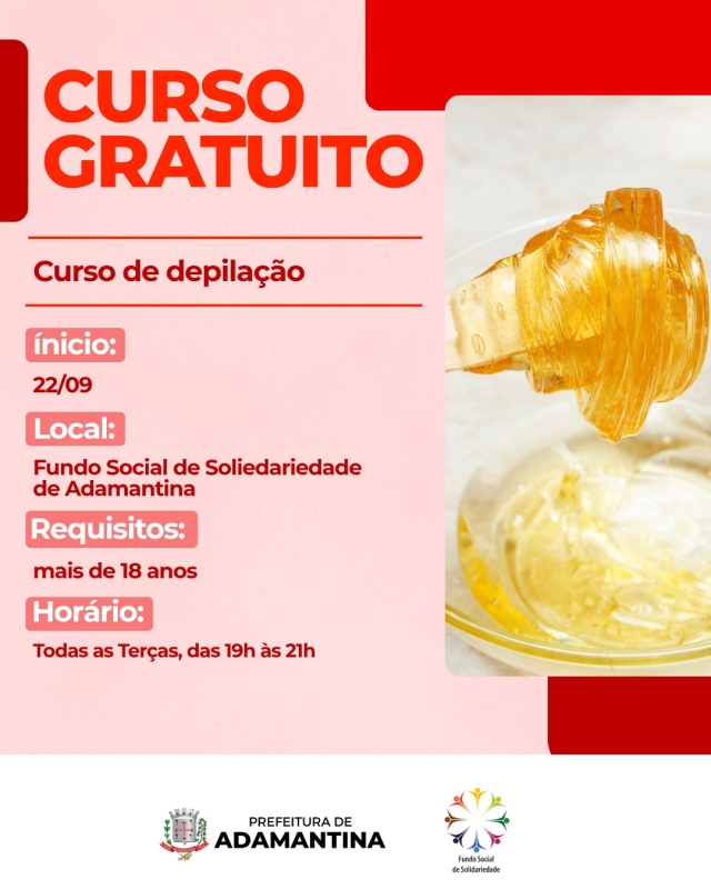 Fundo Social de Adamantina oferece curso de depilação com 16 vagas disponíveis