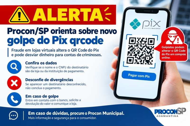 Procon-SP alerta sobre golpe que altera QR Code do Pix em compras online