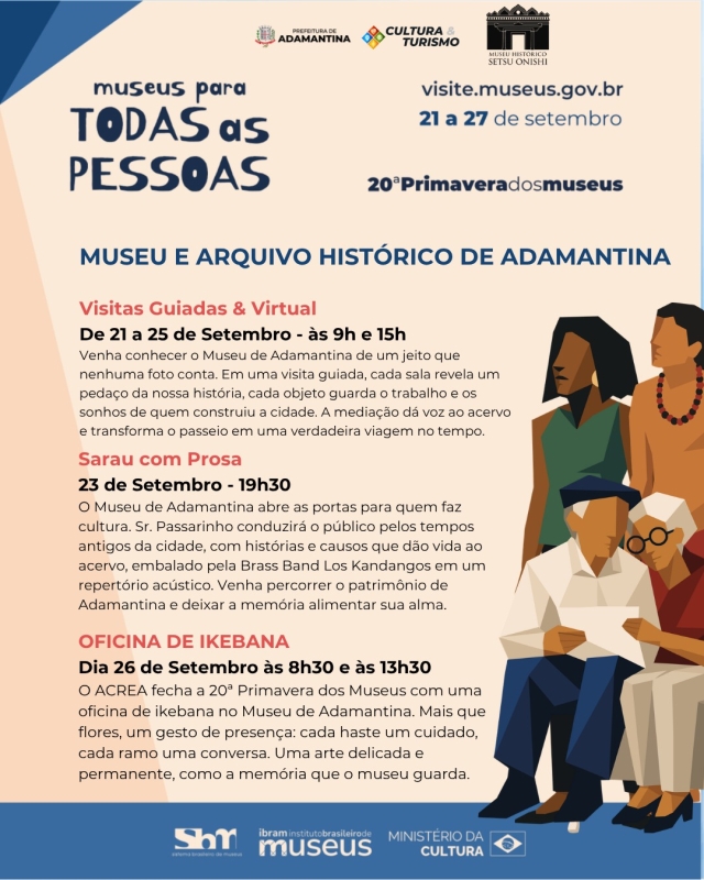 Museu de Adamantina celebra a 20ª Primavera dos Museus com inclusão e diversidade