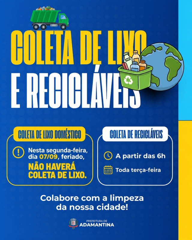 Importante Aviso sobre Coleta de Lixo em Adamantina