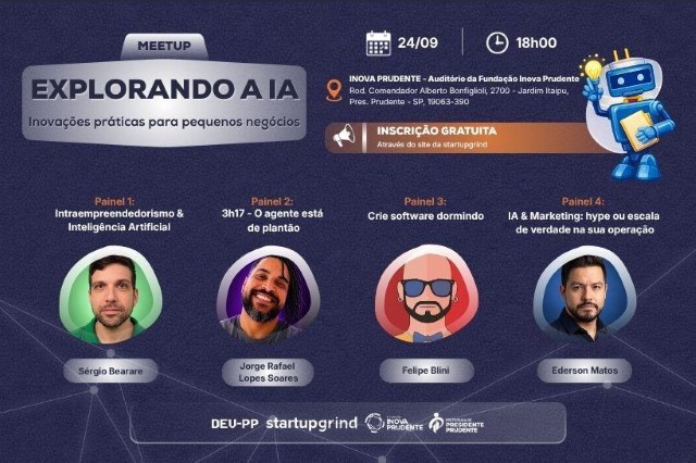 Evento Gratuito sobre Inteligência Artificial para Pequenos Negócios em Presidente Prudente