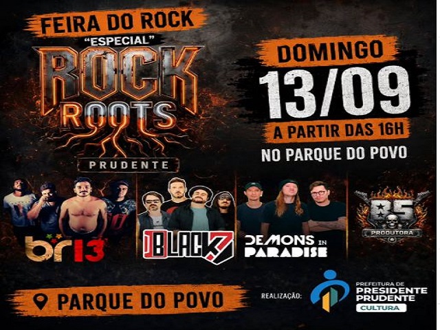 Feira do Rock em Presidente Prudente Celebra 109 Anos com Rock Roots