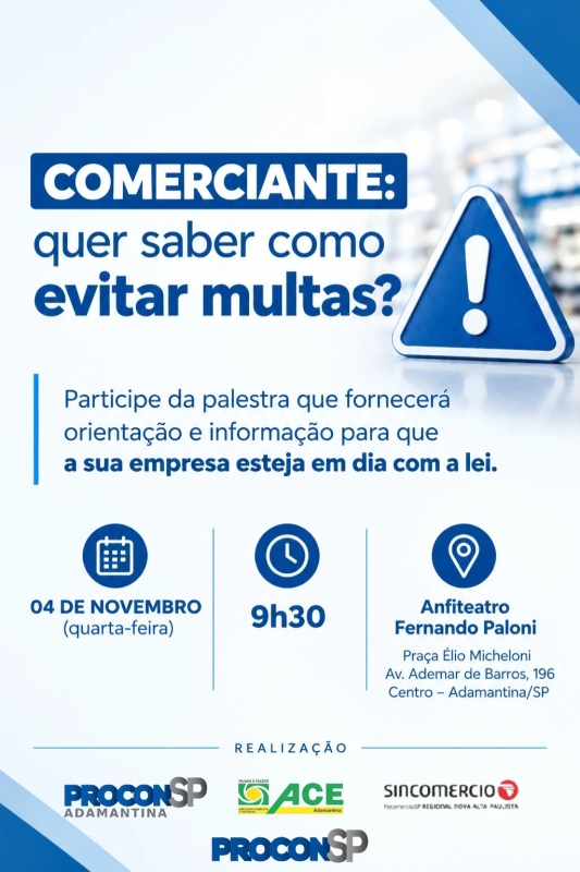 Palestra em Adamantina orienta comerciantes sobre defesa do consumidor e evita multas