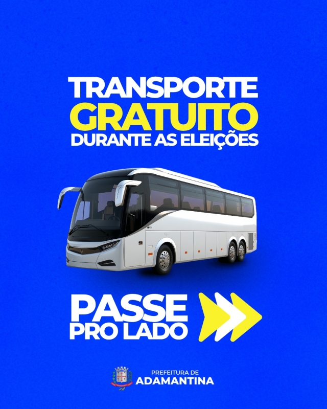 Transporte Gratuito para Eleitores em Adamantina no Segundo Turno