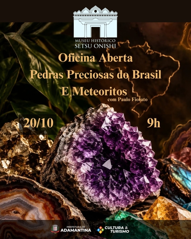 Exposição de Minerais e Fósseis no Museu Histórico Municipal de Adamantina